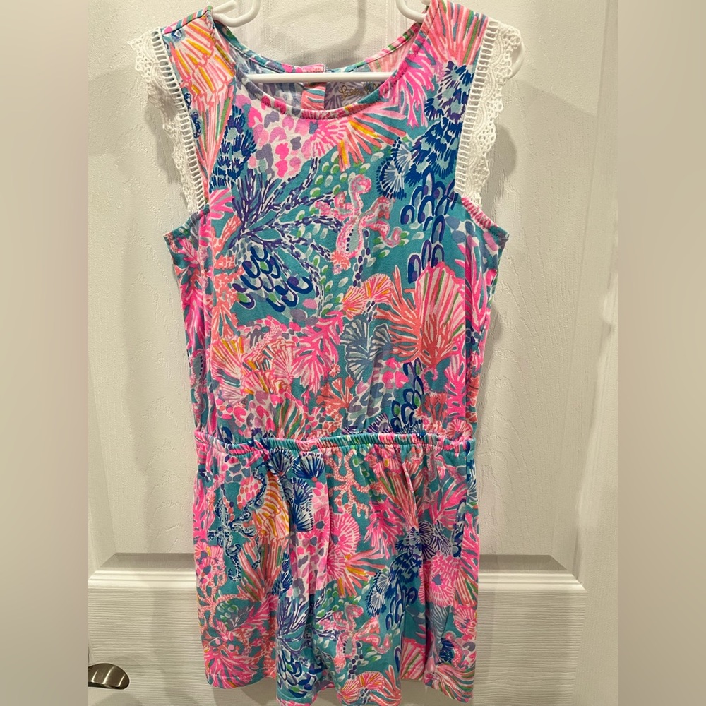 Lilly Pulitzer girls’ romper with short size 6/7